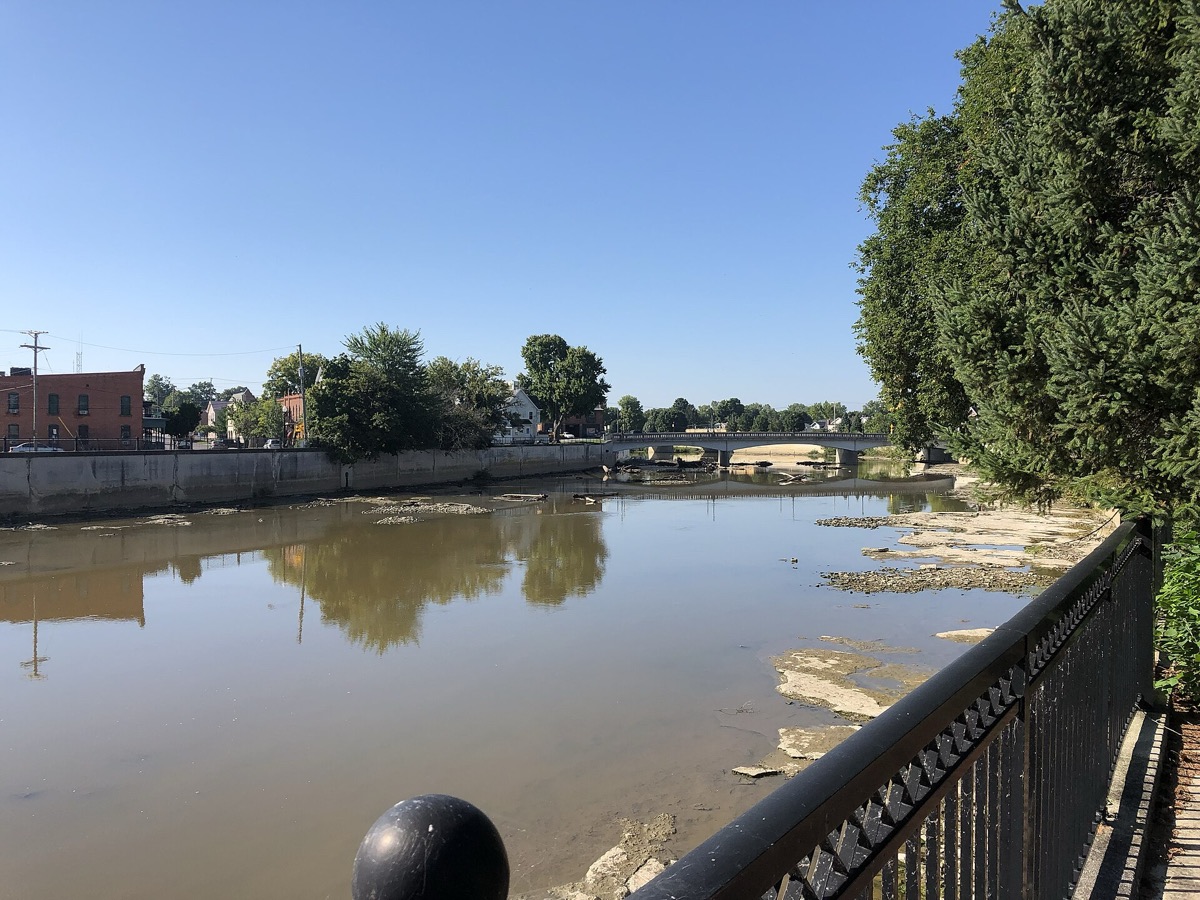 The Sandusky River seen from Frost Parkway in Tiffin